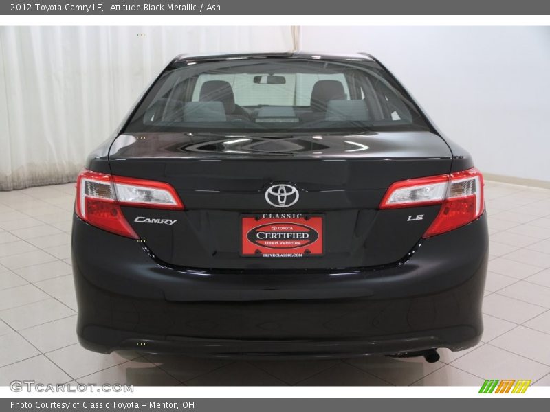 Attitude Black Metallic / Ash 2012 Toyota Camry LE