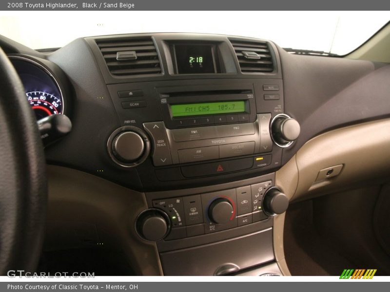 Black / Sand Beige 2008 Toyota Highlander