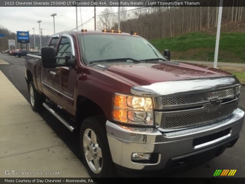 Deep Ruby Metallic / Light Titanium/Dark Titanium 2013 Chevrolet Silverado 2500HD LT Extended Cab 4x4