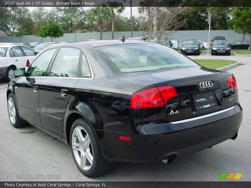 Brilliant Black / Beige 2007 Audi A4 2.0T Sedan