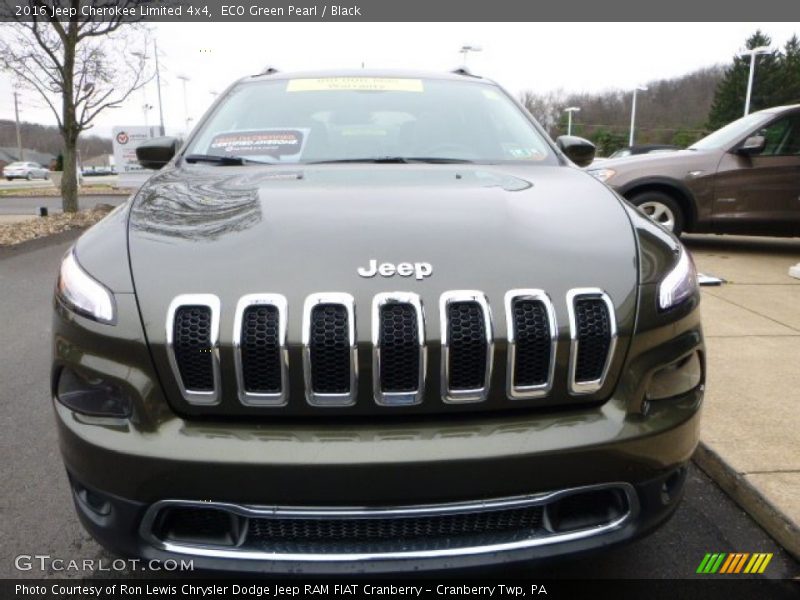 ECO Green Pearl / Black 2016 Jeep Cherokee Limited 4x4