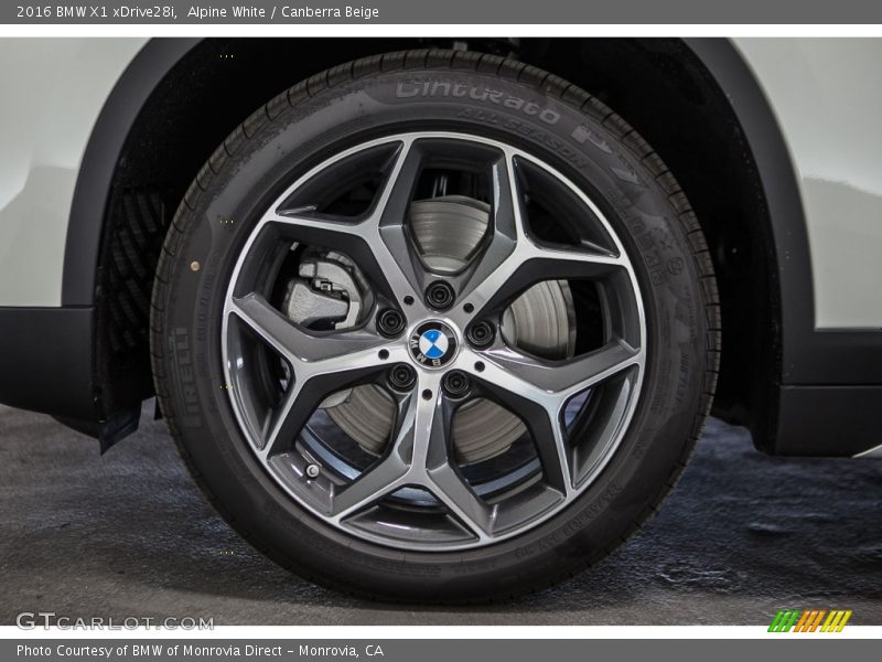 Alpine White / Canberra Beige 2016 BMW X1 xDrive28i