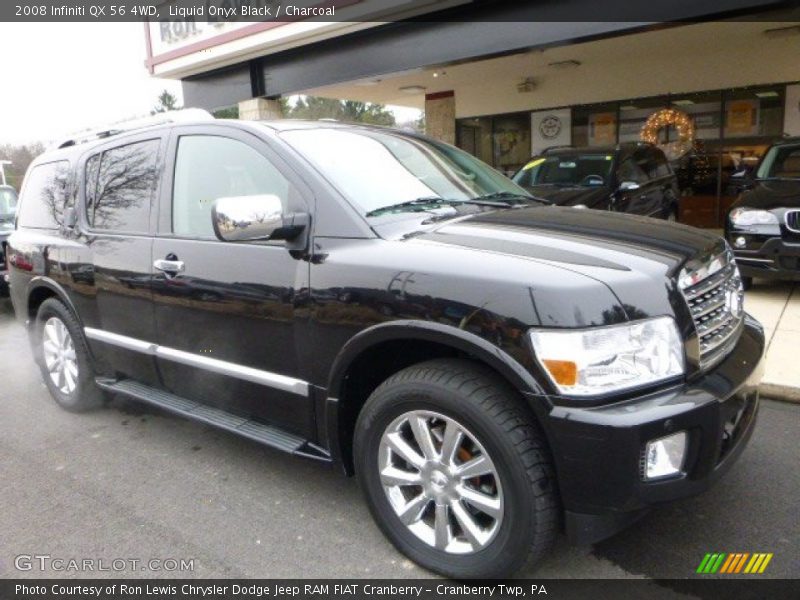 Liquid Onyx Black / Charcoal 2008 Infiniti QX 56 4WD
