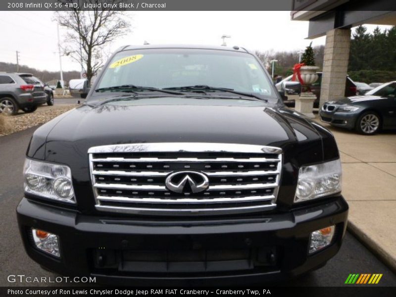 Liquid Onyx Black / Charcoal 2008 Infiniti QX 56 4WD