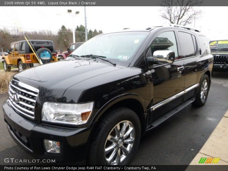 Liquid Onyx Black / Charcoal 2008 Infiniti QX 56 4WD
