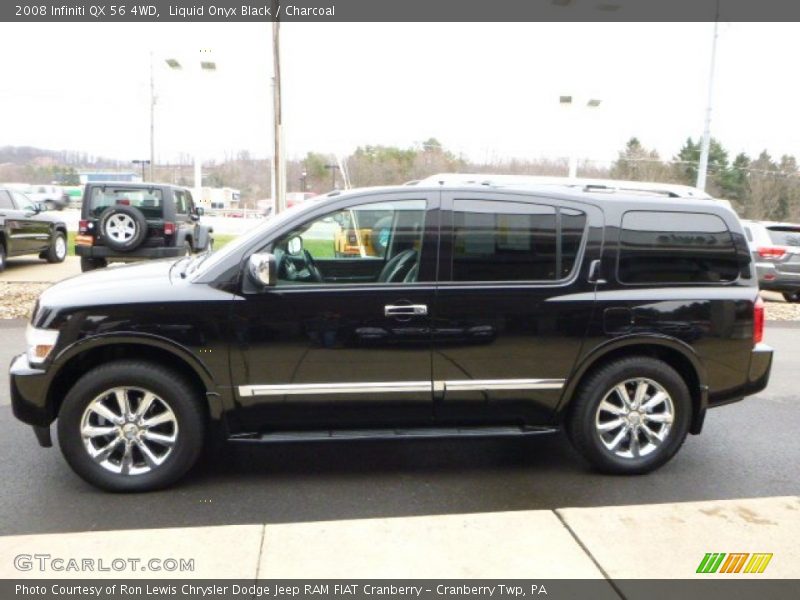 Liquid Onyx Black / Charcoal 2008 Infiniti QX 56 4WD