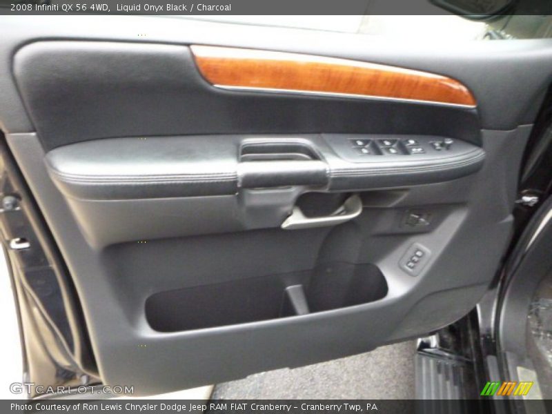 Liquid Onyx Black / Charcoal 2008 Infiniti QX 56 4WD