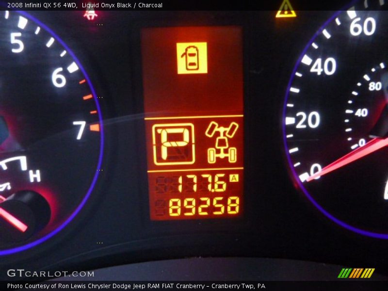 Liquid Onyx Black / Charcoal 2008 Infiniti QX 56 4WD