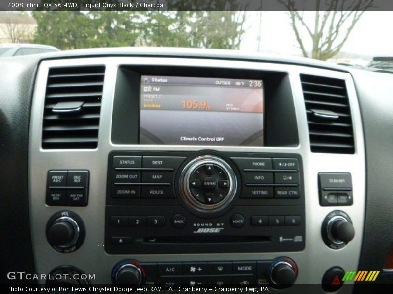 Liquid Onyx Black / Charcoal 2008 Infiniti QX 56 4WD