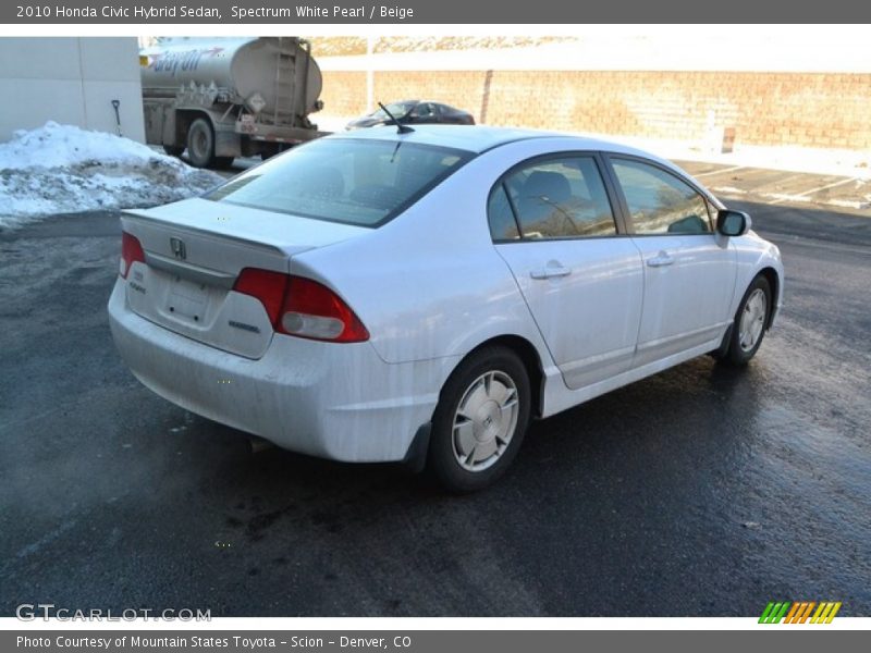 Spectrum White Pearl / Beige 2010 Honda Civic Hybrid Sedan
