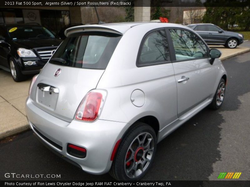 Argento (Silver) / Sport Rosso/Nero (Red/Black) 2013 Fiat 500 Sport