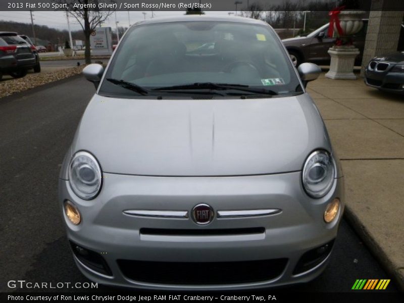 Argento (Silver) / Sport Rosso/Nero (Red/Black) 2013 Fiat 500 Sport