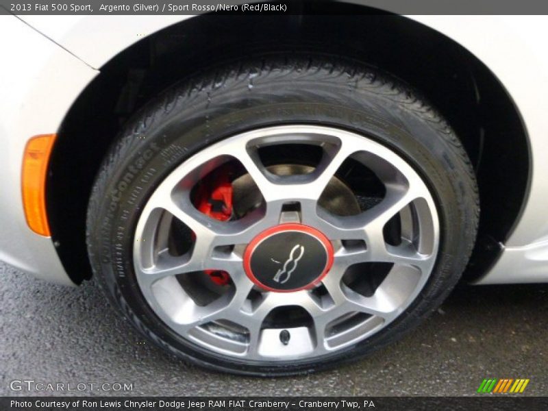 Argento (Silver) / Sport Rosso/Nero (Red/Black) 2013 Fiat 500 Sport