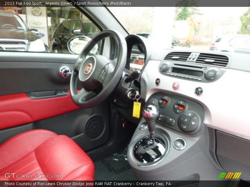 Argento (Silver) / Sport Rosso/Nero (Red/Black) 2013 Fiat 500 Sport