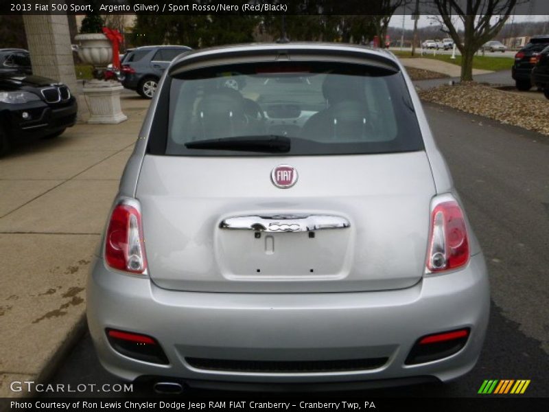 Argento (Silver) / Sport Rosso/Nero (Red/Black) 2013 Fiat 500 Sport