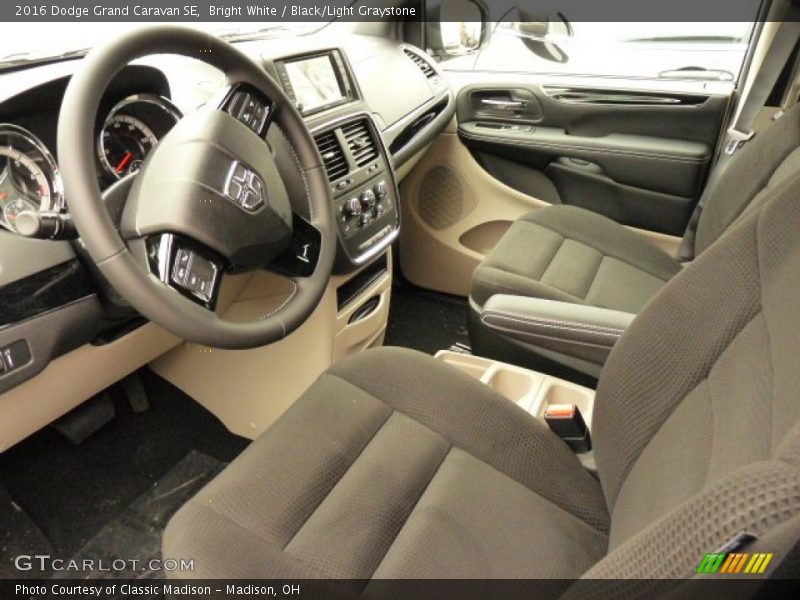 Bright White / Black/Light Graystone 2016 Dodge Grand Caravan SE