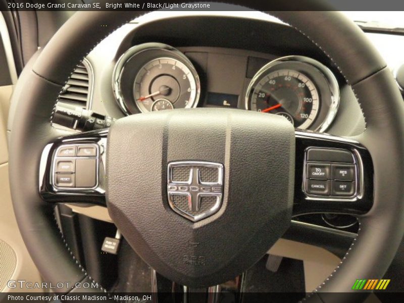 Bright White / Black/Light Graystone 2016 Dodge Grand Caravan SE