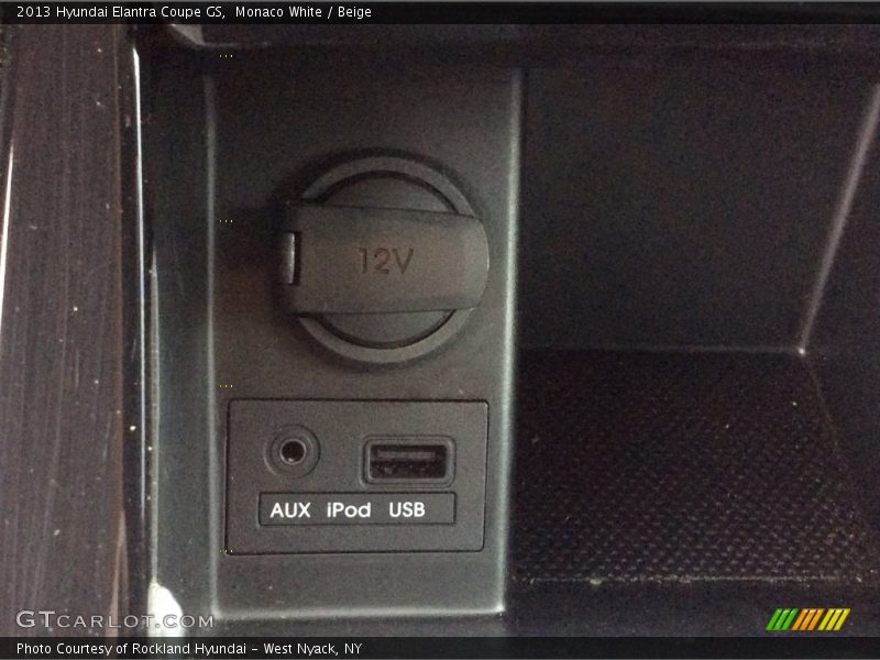 Monaco White / Beige 2013 Hyundai Elantra Coupe GS