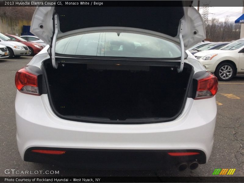 Monaco White / Beige 2013 Hyundai Elantra Coupe GS