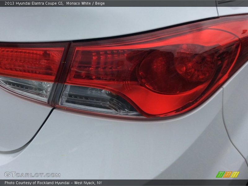 Monaco White / Beige 2013 Hyundai Elantra Coupe GS