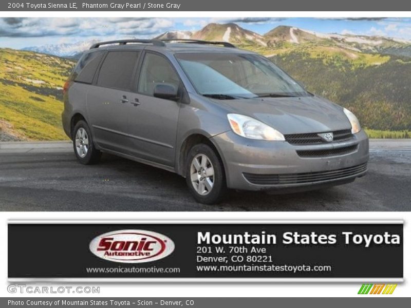 Phantom Gray Pearl / Stone Gray 2004 Toyota Sienna LE