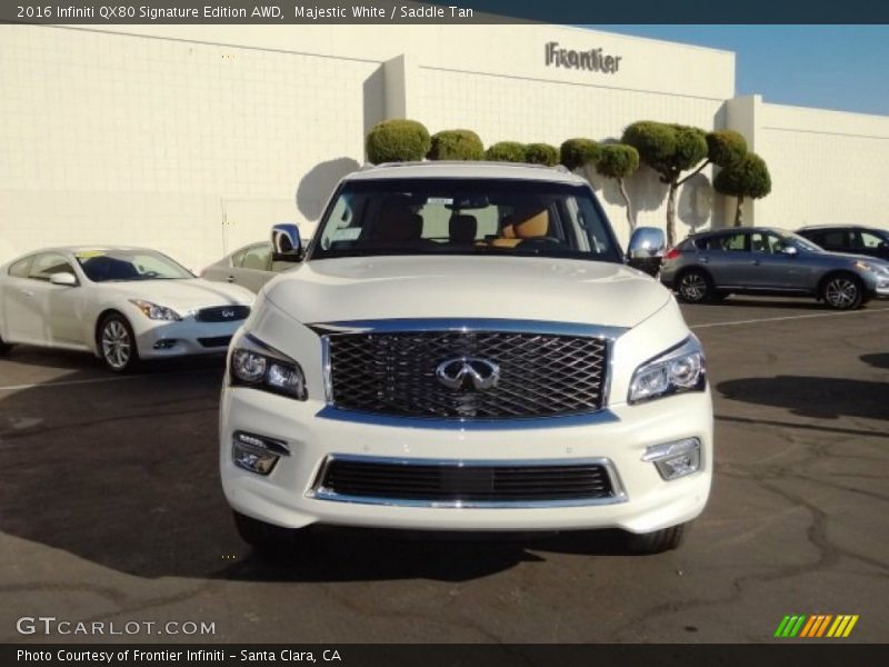 Majestic White / Saddle Tan 2016 Infiniti QX80 Signature Edition AWD