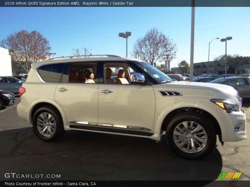 Majestic White / Saddle Tan 2016 Infiniti QX80 Signature Edition AWD