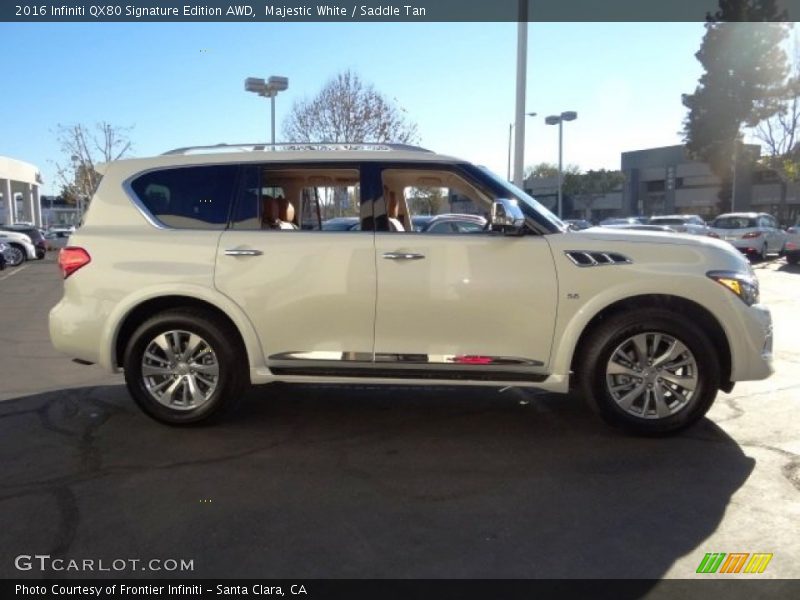 Majestic White / Saddle Tan 2016 Infiniti QX80 Signature Edition AWD