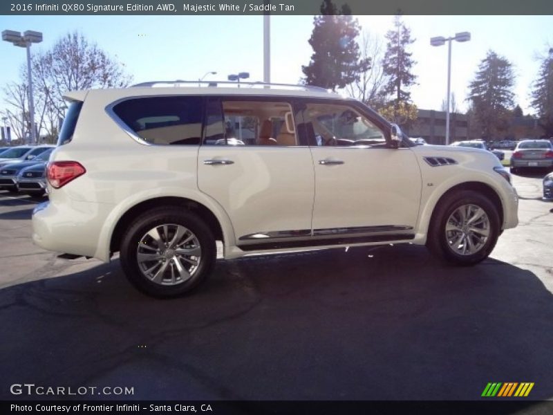 Majestic White / Saddle Tan 2016 Infiniti QX80 Signature Edition AWD