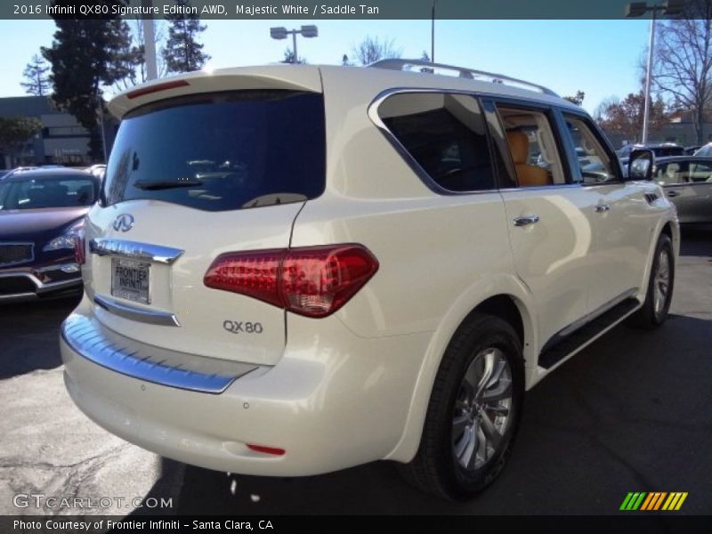 Majestic White / Saddle Tan 2016 Infiniti QX80 Signature Edition AWD