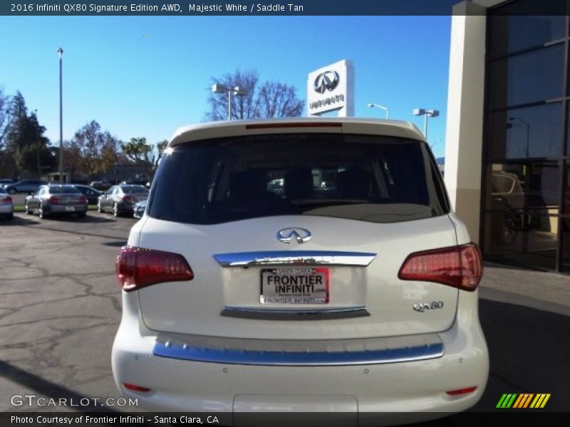 Majestic White / Saddle Tan 2016 Infiniti QX80 Signature Edition AWD