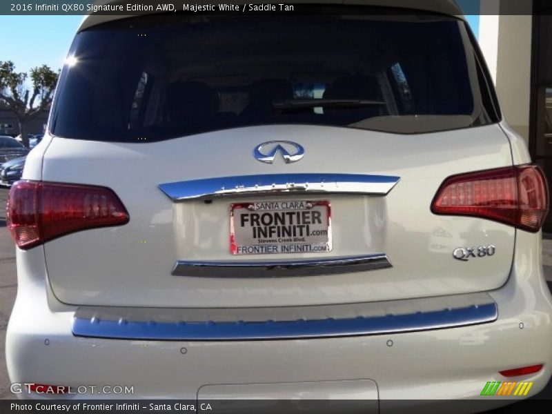 Majestic White / Saddle Tan 2016 Infiniti QX80 Signature Edition AWD