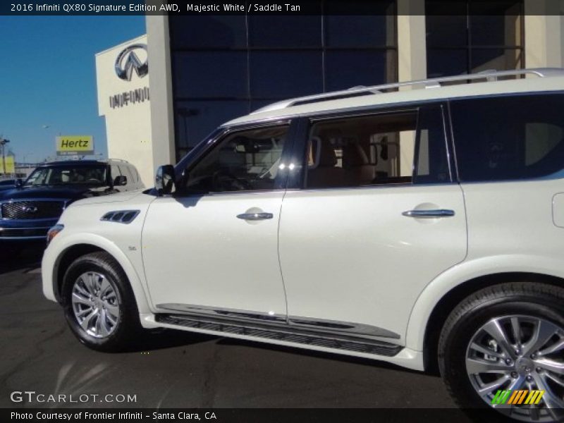 Majestic White / Saddle Tan 2016 Infiniti QX80 Signature Edition AWD