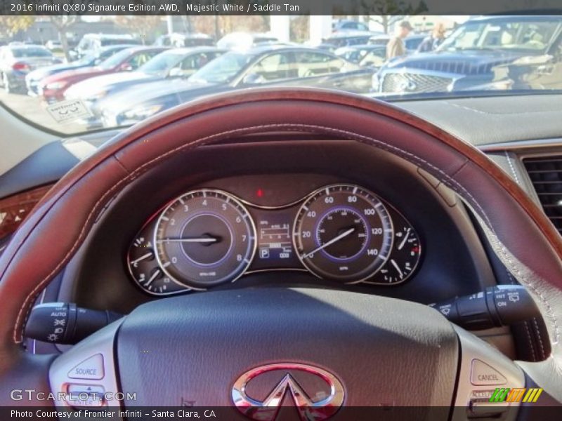 Majestic White / Saddle Tan 2016 Infiniti QX80 Signature Edition AWD