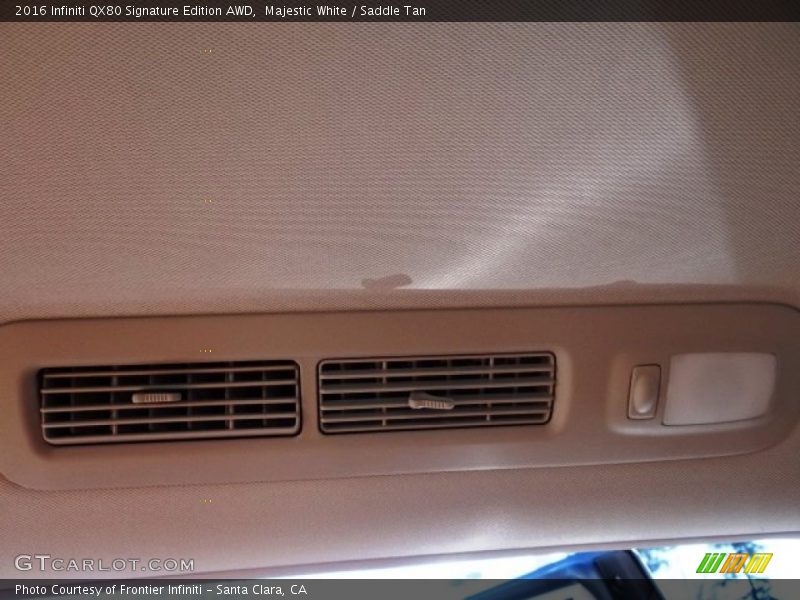 Majestic White / Saddle Tan 2016 Infiniti QX80 Signature Edition AWD