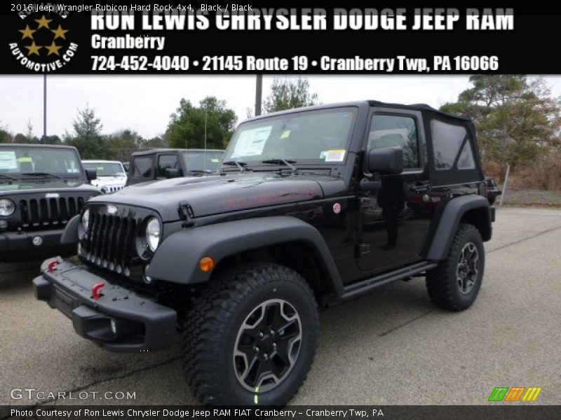 Black / Black 2016 Jeep Wrangler Rubicon Hard Rock 4x4