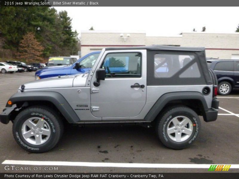 Billet Silver Metallic / Black 2016 Jeep Wrangler Sport