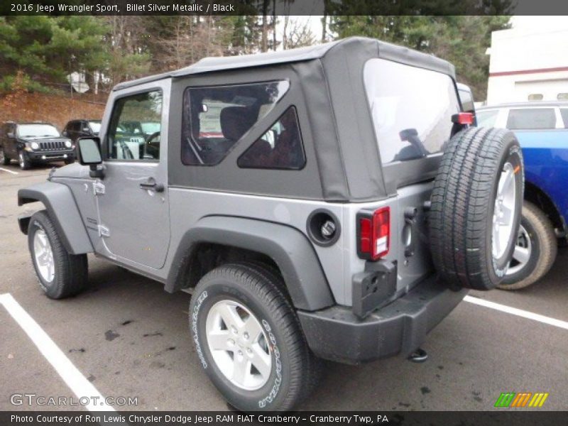 Billet Silver Metallic / Black 2016 Jeep Wrangler Sport