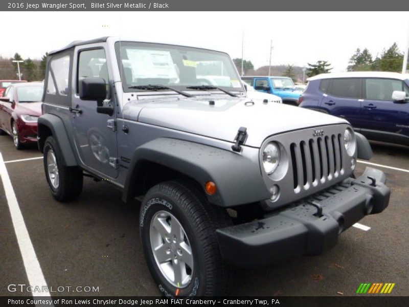 Billet Silver Metallic / Black 2016 Jeep Wrangler Sport
