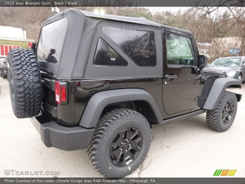 Black / Black 2016 Jeep Wrangler Sport