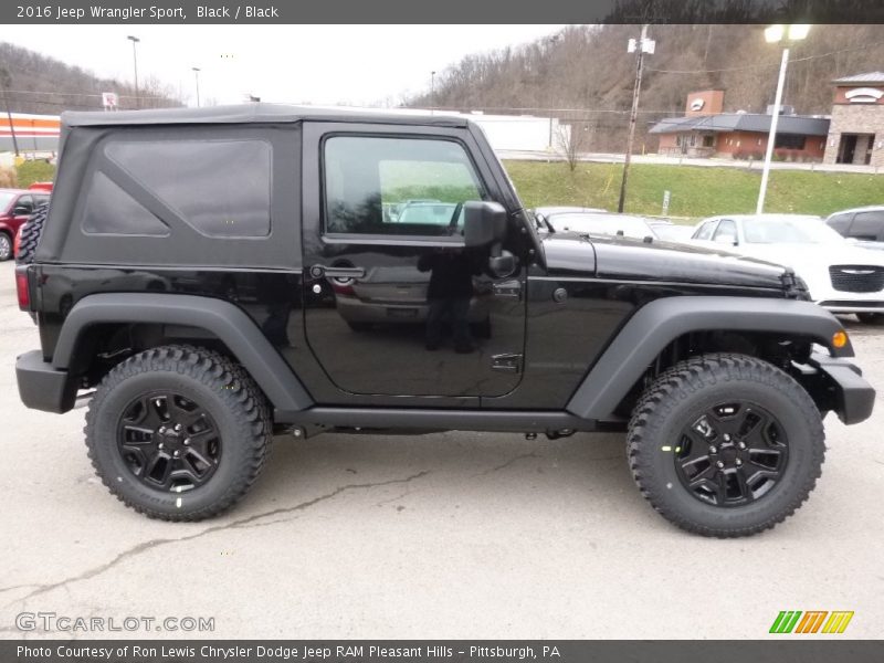 Black / Black 2016 Jeep Wrangler Sport