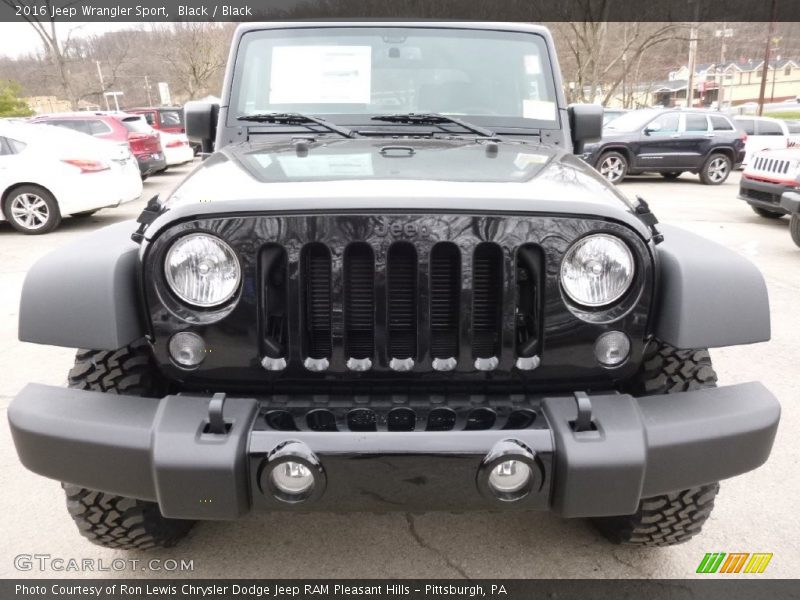 Black / Black 2016 Jeep Wrangler Sport
