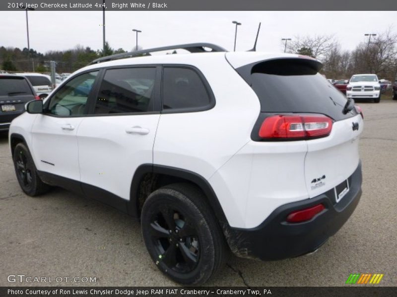 Bright White / Black 2016 Jeep Cherokee Latitude 4x4