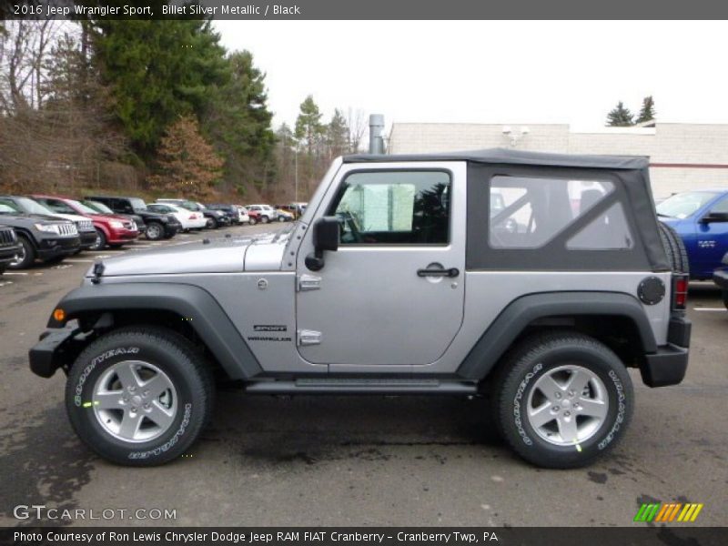 Billet Silver Metallic / Black 2016 Jeep Wrangler Sport