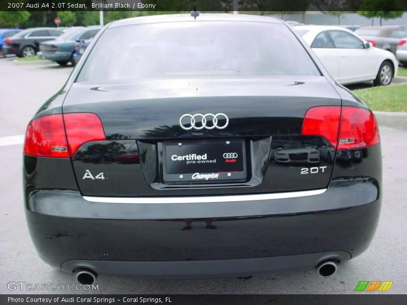 Brilliant Black / Ebony 2007 Audi A4 2.0T Sedan