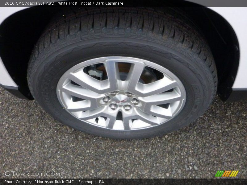 White Frost Tricoat / Dark Cashmere 2016 GMC Acadia SLT AWD