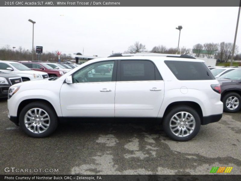 White Frost Tricoat / Dark Cashmere 2016 GMC Acadia SLT AWD