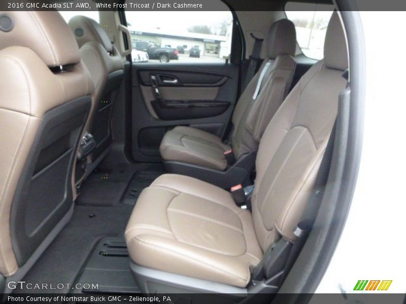 White Frost Tricoat / Dark Cashmere 2016 GMC Acadia SLT AWD