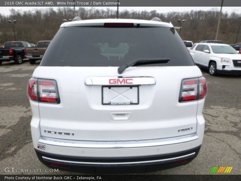 White Frost Tricoat / Dark Cashmere 2016 GMC Acadia SLT AWD