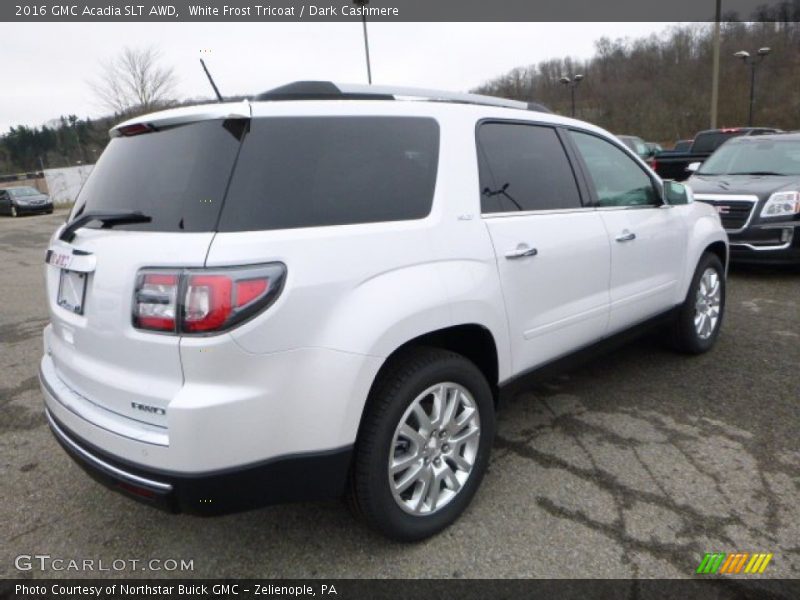 White Frost Tricoat / Dark Cashmere 2016 GMC Acadia SLT AWD